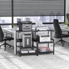 Aheaplus 30.3" Adjustable Printer Stand with Charging Station, Moveable Printer Table with Storage - 3 of 4