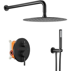 Acekool Shower Faucet Set with Rainfall Head & Handheld, Pressure Balance, - 1 of 4