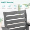Arceso 18 Inch Outdoor Dining Chair Set of 2, HDPE Weather Patio Dining Chairs, Heavy Duty Outdoor Chairs with Armrest - 4 of 4