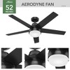 Hunter 52" Aerodyne Lighted Ceiling Fan Matte Black Finish - Smart Home Compatible, Whisper-Quiet Motor, Integrated LED - 4 of 4