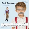 4E's Novelty Fake Gray Stick-on Mustache & Eyebrows - Old Man Costume For Boys, 100th Day of School Costume Accessories - 4 of 4