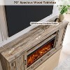 SinCiDo 35.7″ Tall Farmhouse Fireplace TV Stand for 80 Inch TV, 36″ Electric Fireplace, Entertainment Center w/ Cabinets & Drawers - 2 of 4