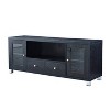 TIRAMISUBEST Black Wood TV Stand with Storage Cabinet - Mid-Century Modern Media Console for 55-65 Inch TVs - 3 of 4