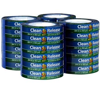Duck Brand Clean Release Painters Tape, 1 Inch x 60 Yards, Blue, Pack of 24