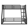 Metal Full XL over Queen Bunk Bed for Teens and Adults Space-Saving and No Box Spring Needed Black - 3 of 4