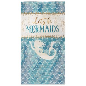 Laural Home Let's Be Mermaids Beach Towel - Blue - 1 of 1