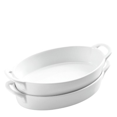 Bruntmor 8 X 5 Oval Ceramic Deep Dish Pie Pan, Set Of 4 Blue : Target