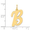Black Bow Jewelry 14k Yellow Gold Madison Collection LG Classic Script Initial B Pendant - 4 of 4