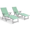 Crestlive Products Outdoor Aluminum Folding Recliner Adjustable Chaise Lounge (Set of 2) - 2 of 4