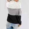 Coolmee Women's Pullover Sweater Turtleneck Batwing Sleeve Loose Oversized Chunky Knitted Sweater Jumper Tops - 2 of 4