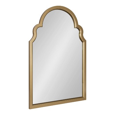 Neutype Arched Wall Mirror Small Arch Mirror Wall-Mounted Mirror 36 inchx24 inch,Gold,Iron, Size: 36 x 24