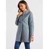 INSPIRE CHIC Women's Notched Lapel Double Breasted Raglan Sleeve Winter Coat - 2 of 4