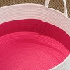 Zita Round Resin Woven Wicker Multi-Use Storage Basket with Handles - 18" x 18" x 15.7" - White-Gray - For Towel - 3 of 4