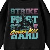 Cobra Kai Strike First Strike Hard Crew Neck Long Sleeve Youth Black Tee - 2 of 2