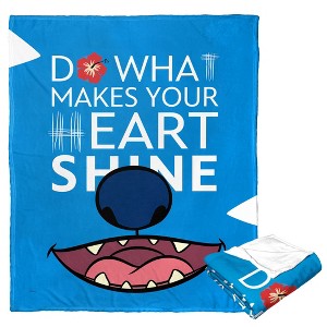 Disney D100 What Makes Your Heart Shine Silk Touch Throw Blanket 50x60 Inches - 1 of 4