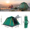 NAYSAYE Camping Tents 4 Person Tent Waterproof Instant Setup 2 Mosquito Windows for Hiking Backpacking and Outdoor, Green - 3 of 4
