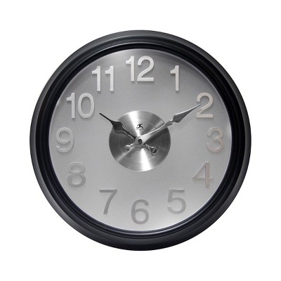 15" Onyx Wall Clock Black - Infinity Instruments