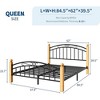 Metal Platform Frame with Victorian Classic Iron-Art Headboard & Footboard, Steel Slats Mattress Foundation for Storage, No Box Spring Needed - 2 of 4