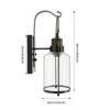 YIYIBYUS Rustic Farmhouse Clear Glass Sconces Antique Rust Wall Lamp - 4 of 4