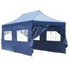 DSVIMOY 10'*20' Canopy Tent, Party Tent with 4 Sidewalls, 3 Height Adjustable, Outdoor Canopy Tent for Weddings, Navy Blue, 240"*120"*132" - 4 of 4