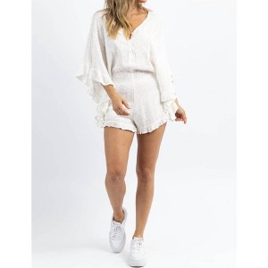 Women's CALI COAST CROCHET KNIT ROMPER - STORIA - 1 of 4