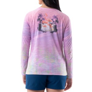 Guy Harvey Women's Long Sleeve Slub Raglan Tee - 1 of 4