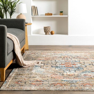 Regal Marley Medallion 32" Synthetic Area Rug with Fringe