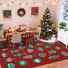 Christmas Ball Print Washable Accent Rug with Non-Slip Backing,Stain-Resistant Low Pile Xmas Holiday Carpet - 3 of 4