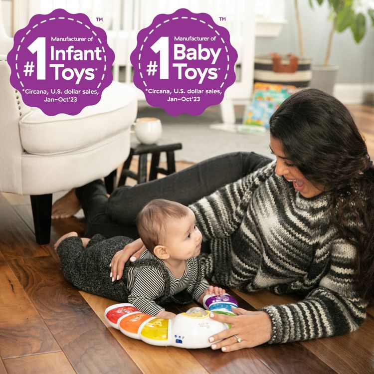 Baby Einstein Glow & Discover Light Bar Tummy Time Toy: Sensory Development, Music, Illustrated Animals, Multiple Modes, 4 of 11
