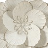 LuxenHome Distressed White Metal Flower 25.2-in H x 26.38-in W Wall Decor - 3 of 4