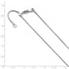 Black Bow Jewelry 0.9mm 10k White Gold Adjustable Box Chain Necklace - 2 of 4
