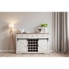 Bella Depot 54"W Farmhouse Kitchen Wine Bar Sideboard Storage Cabinet, 3 Drawers - 3 of 4
