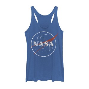 Women's NASA Sleek Logo Racerback Tank Top - 1 of 3
