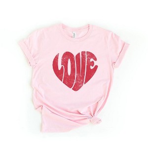 Simply Sage Market Women's Love Heart Short Sleeve Graphic Tee - 1 of 4