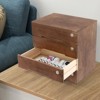 YIYIBYUS Wooden Desktop Storage Cabinet with 4 Lockable Drawers, Desk Organizer - 3 of 4