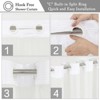 Aoibox No Hook Waffle Weave Shower Curtain with Snap-in Fabric Liner Set, Hotel Style with Mesh Top Window, Waterproof & Washable - 4 of 4