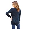 Women's Luxe Long Sleeve Top With Pockets - Basic Bae - 3 of 4