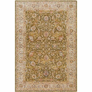 Hauteloom Dyan Green Textured Rug with Fringes - 1 of 4