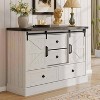 Garvee 59 Inch 4 Drawer Wood Dresser for Bedroom with Sliding Barn Doors Lacquered Engineered - 4 of 4