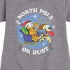 Girls' - Garfield - North Pole Or Bust Graphic Short Sleeve Fleece Dress - 2 of 4