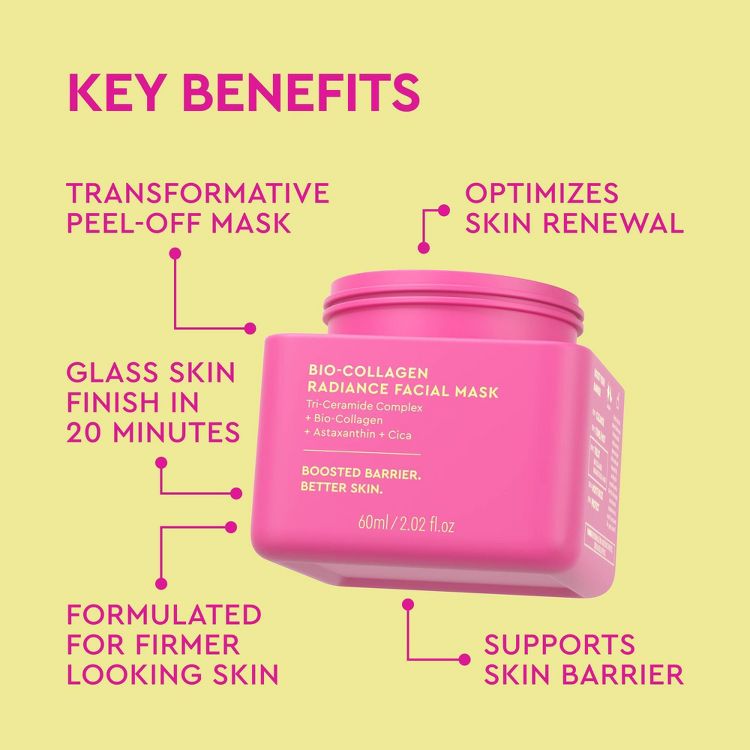 BYOMA Bio-Collagen Radiance Facial Mask - 2.02oz: Anti-Aging, Vegan, Suitable for Combination Skin, 3 of 7