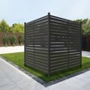 SEVOBAL Garden Fences and Gates Outdoor Slatted Design Privacy Screen Fence Panels, No Dig Fence Kit for Air Conditioner, Black, 47"*47"*47" - 2 of 4
