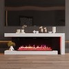 Famapy 2-in-1 TV Stand,Electric Fireplace with Decorative Crystals,Floating Top,0-8H Timer,Adjustable Color/Heat/Brightness,Stylish Living Room Gift - 3 of 4
