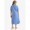 Jessica London Women's Plus Size Notch Neck Midi Dress - 3 of 4