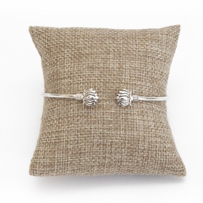 Slickblue Stylish Adjustable Brass Cuff Bracelets – Silver-Plated, Featuring Honeybee, Lotus, or Star & Moon Designs