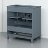 29.5" Bathroom Vanity Base, Solid Wood & MDF Construction, Adjustable Shelf, 2 Doors & 1 Drawer, Freestanding for Custom Sink - 4 of 4