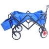 Lyngins Heavy-Duty Collapsible Wagon, Waterproof Wagons Carts Foldable with Front Wheel Brakes & Cup Holders, Wagon for Kids & Grocery Hauling - 3 of 4