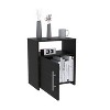 Vynxaria Black Wengue Finish Nightstand ¨C Stylish Storage Solution - 3 of 4