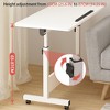 Small Standing Desk,Adjustable Height Desktop,Foldable Stand Up Desk with Wheels Mobile Computer Table,Sit Stand up Desk,for Small Spaces and Offices - 3 of 4