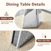 Okak 63" Modern Dining Table Kitchen Table, Counter Height Table with Imitation Marble and Curved Base for 6 - 3 of 4